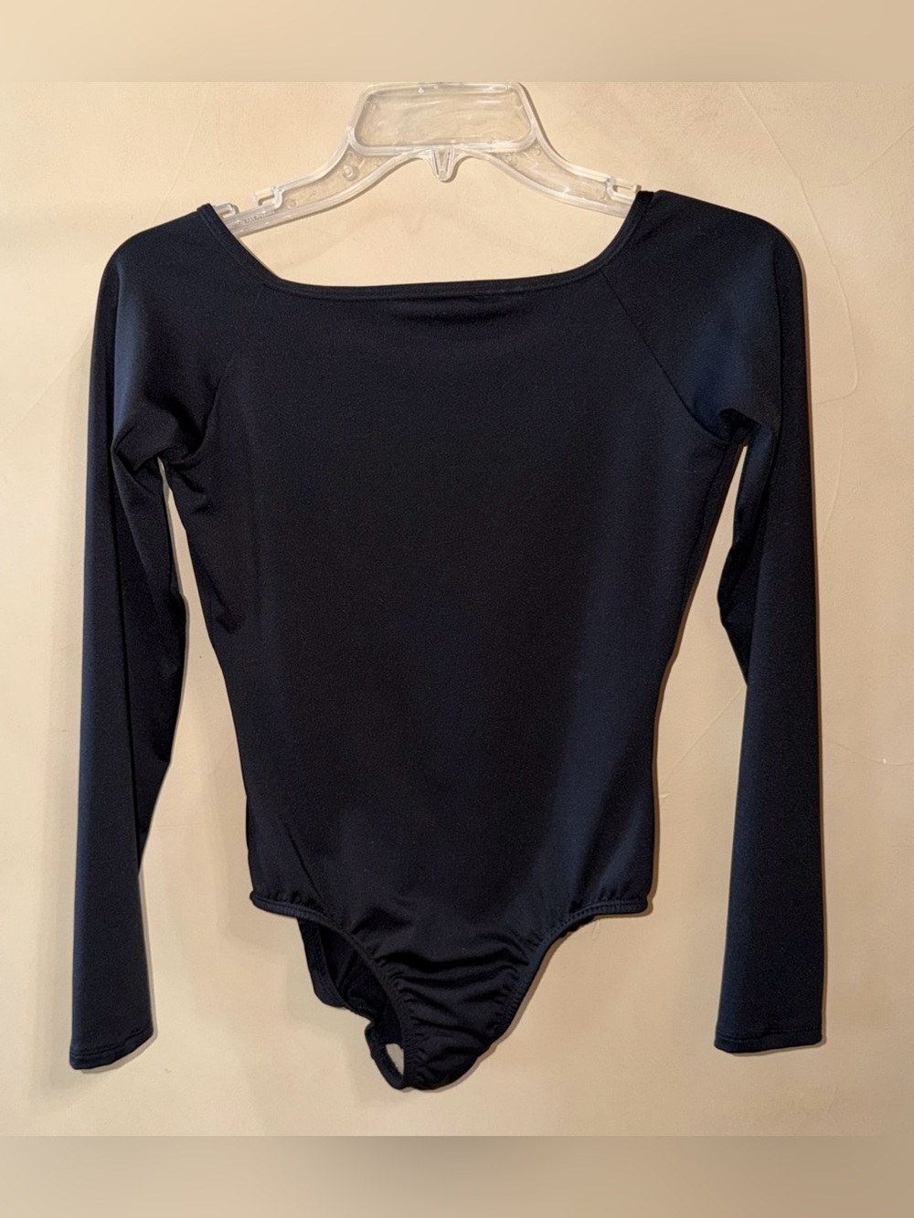 Natalie Dancewear Women’s  Size Medium Black Long Sleeve Leotard Open Back